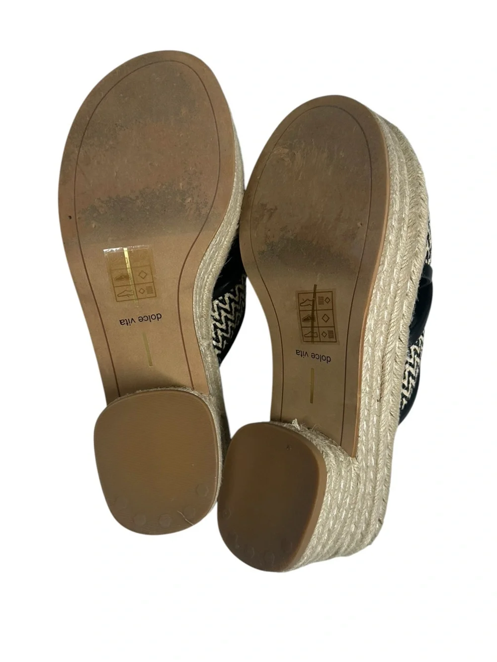 DOLCE VITA  Eldora Women's 7.5 Platform Espadrille Heel Cross Strap Sandal